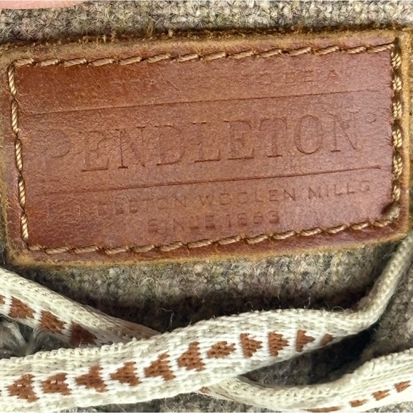 PENDLETON Wool Shoe‎ Sneaker Men\'s Lace Up Heathered Grey Gray Brown Vibram Sz main image 4